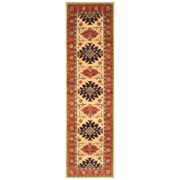 Handmade Kazak Wool Runner (Afghanistan) - 2'6 x 10'