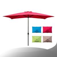 Maypex 10 X 6.5 Feet Rectangular Market Umbrella - Red