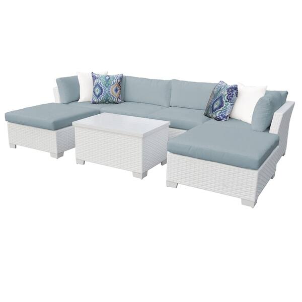 Shop Monaco 7 Piece Outdoor Wicker Patio Furniture Set 07b Overstock 23622084