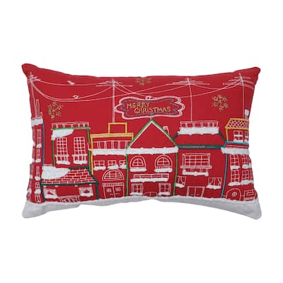 Pillow Perfect Skyline Christmas 11.5x18.5-inch Lumbar Pillow