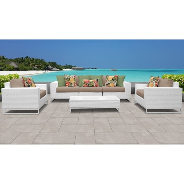 Shop Miami 6 Piece Outdoor Wicker Patio Furniture Set 06e Free