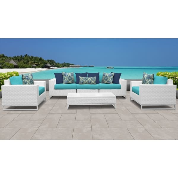 Shop Miami 6 Piece Outdoor Wicker Patio Furniture Set 06e Free
