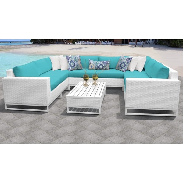 Shop Miami 9 Piece Outdoor Wicker Patio Furniture Set 09c On