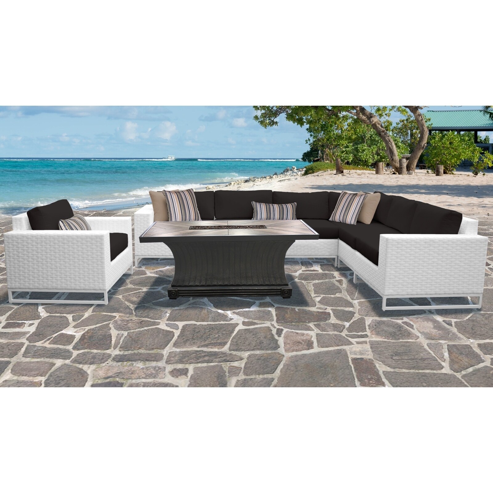 Shop Miami 8 Piece Outdoor Wicker Patio Furniture Set 08e Free