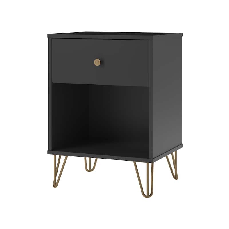 The Novogratz Owen Black Nightstand