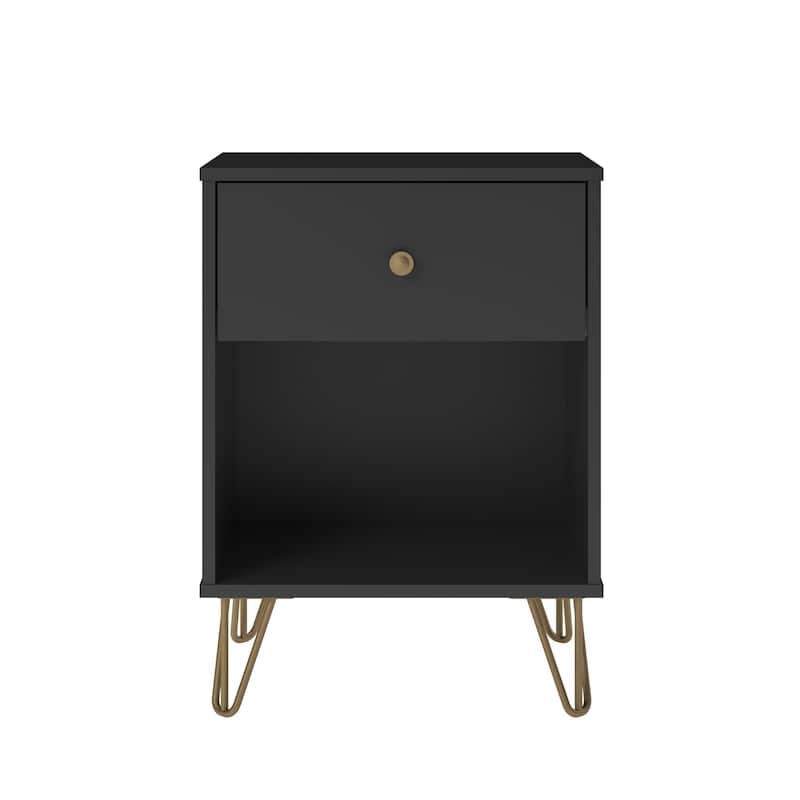 The Novogratz Owen Black Nightstand