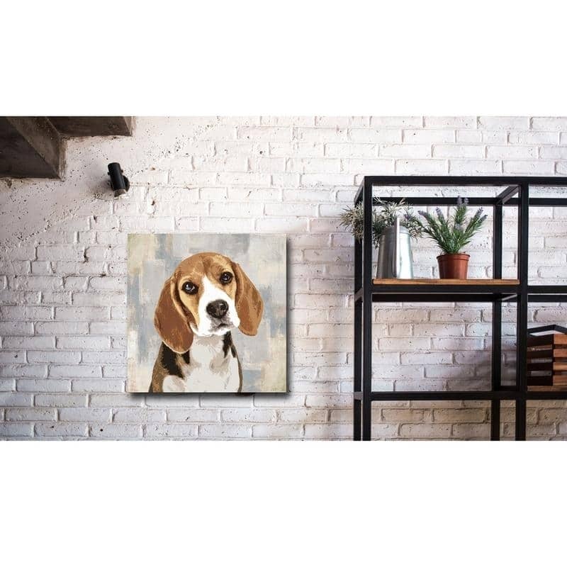 Beagle by Keri Rodgers Gallery Wrapped Canvas Giclee Art (24 in x 24 in, Ready to Hang)