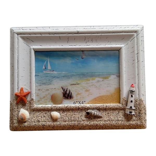 Creative Motion Polyresin Nautical Theme Decorative Photo Frame - 4" X 6"