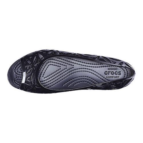 crocs isabella jelly flat black