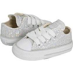 silver glitter converse infant