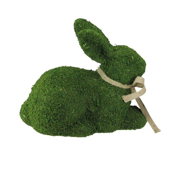 moss rabbit figurine