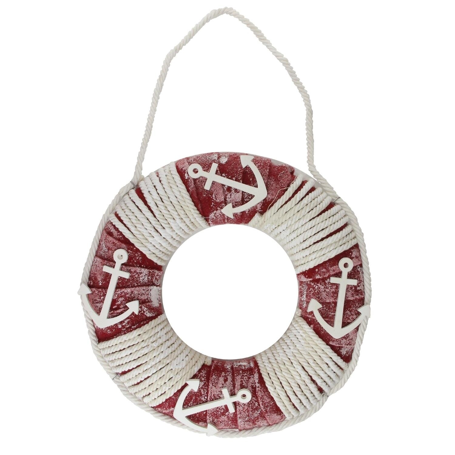 Shop 14 Red And White Decorative Life Saver With Rope And Anchor