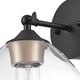 preview thumbnail 3 of 7, Harrow 1-Light Matte Black Wall Sconce with Clear Glass Shade