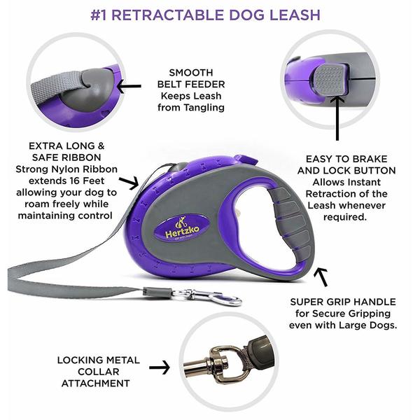 hertzko heavy duty retractable dog leash