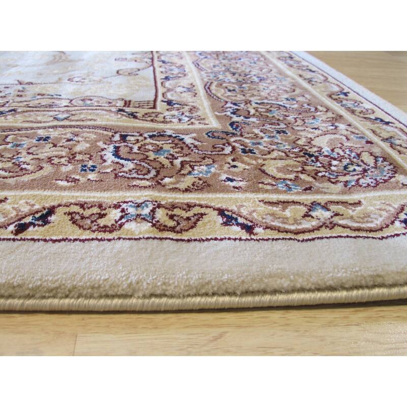 Beige Oriental Rug by , Elegant and Timeless Area Rug for Enhancing the Beauty and Sophistication of Your Living Room