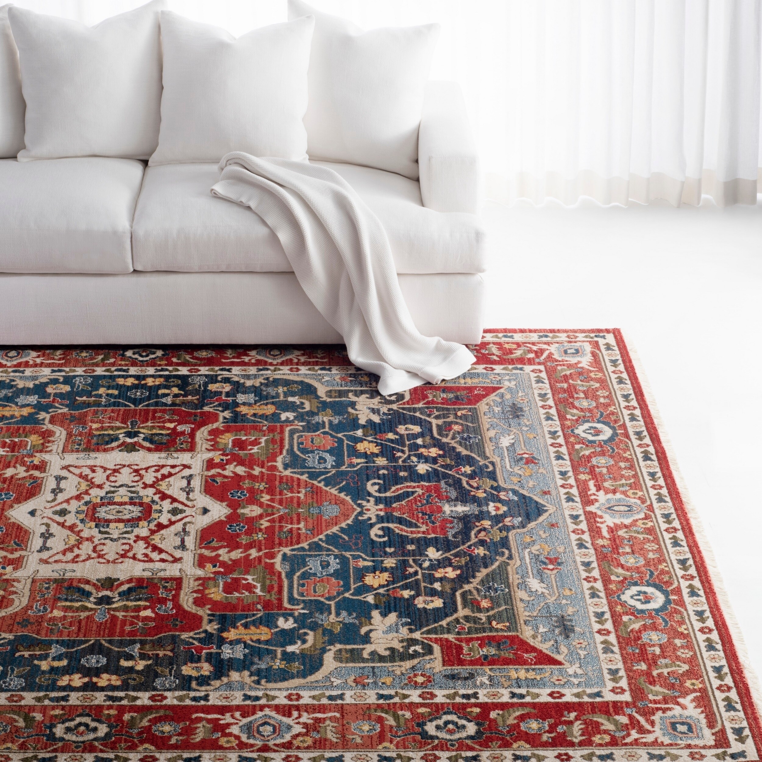 Shop Lauren Ralph Lauren Camille Rug Red/Navy 8' x 10' Free