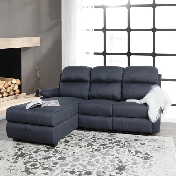 Shop Melody Recliner L Shaped Corner Sectional Sofa With Storage