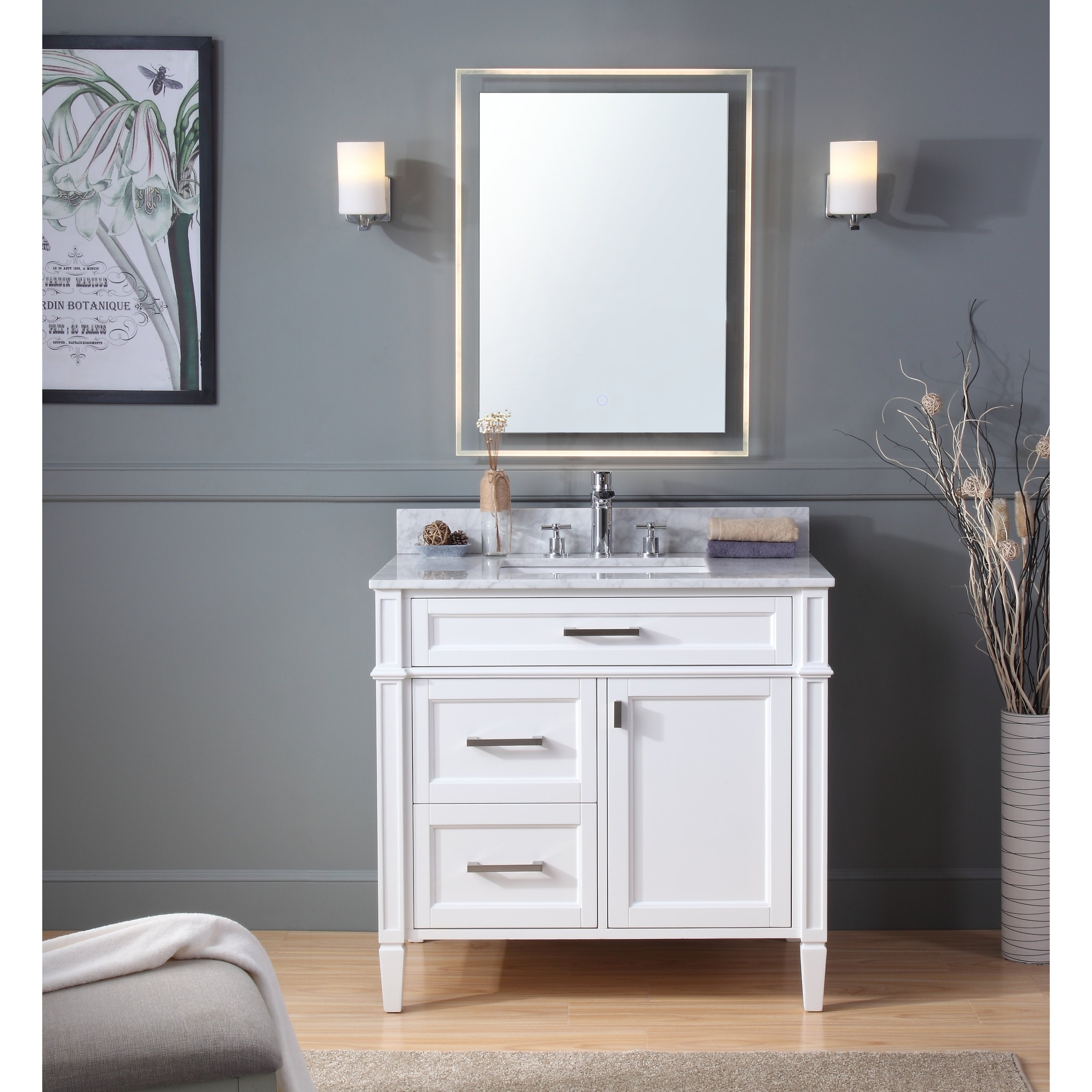 30 Tennant Brand Durand Modern Navy Blue Bathroom Sink Vanity - On Sale -  Bed Bath & Beyond - 31440600