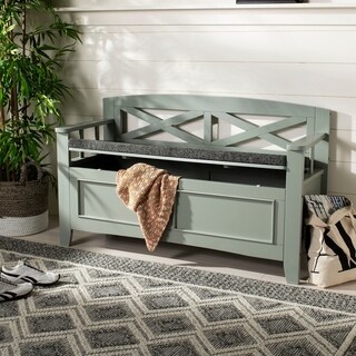 Top Product Reviews For Safavieh Anisa Storage Bench Grey Dark