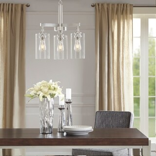 Madison Park Signature Halsey 3-Light Silver Chandelier - Chandeliers For Bedrooms by Overstock.com