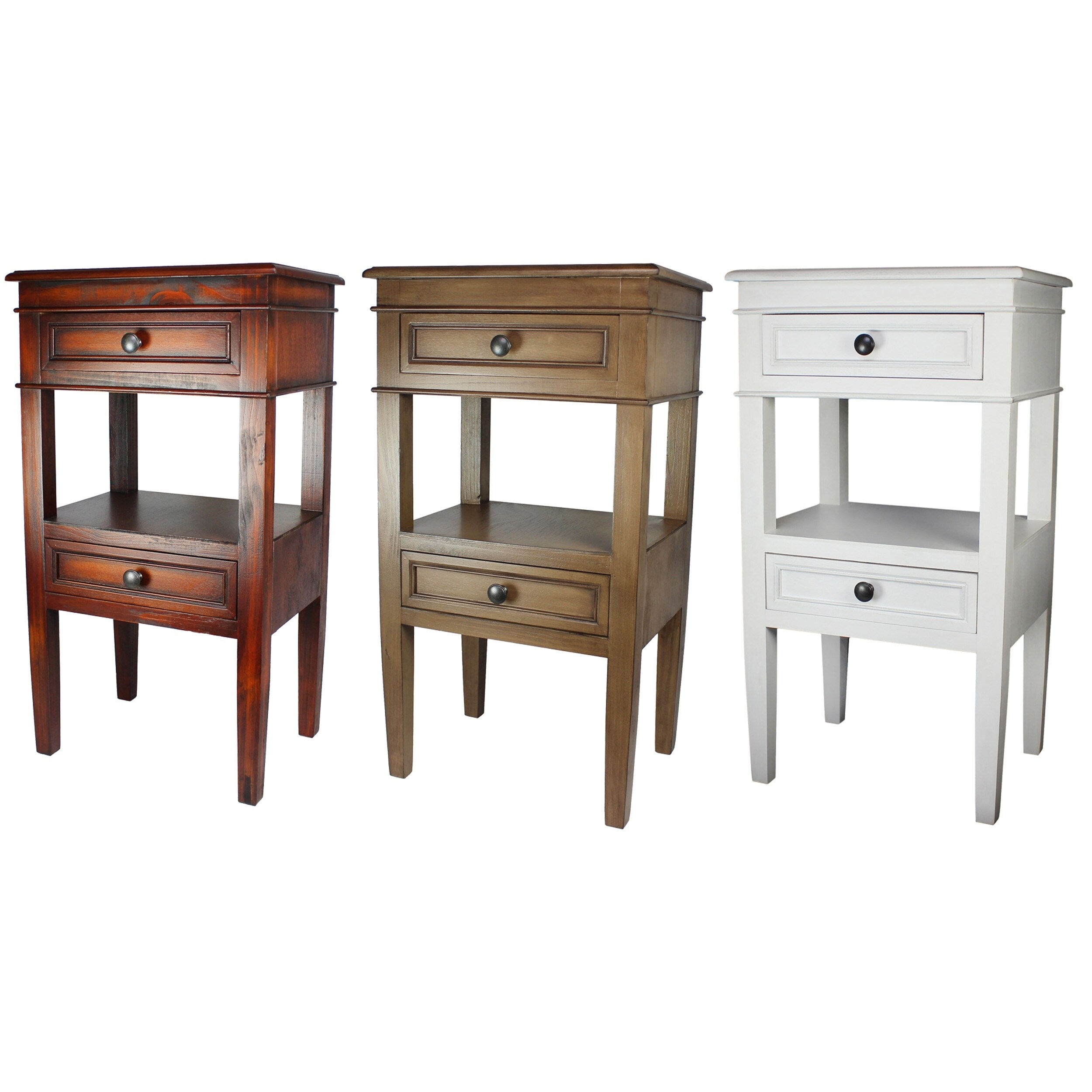 nesting tables with drawer