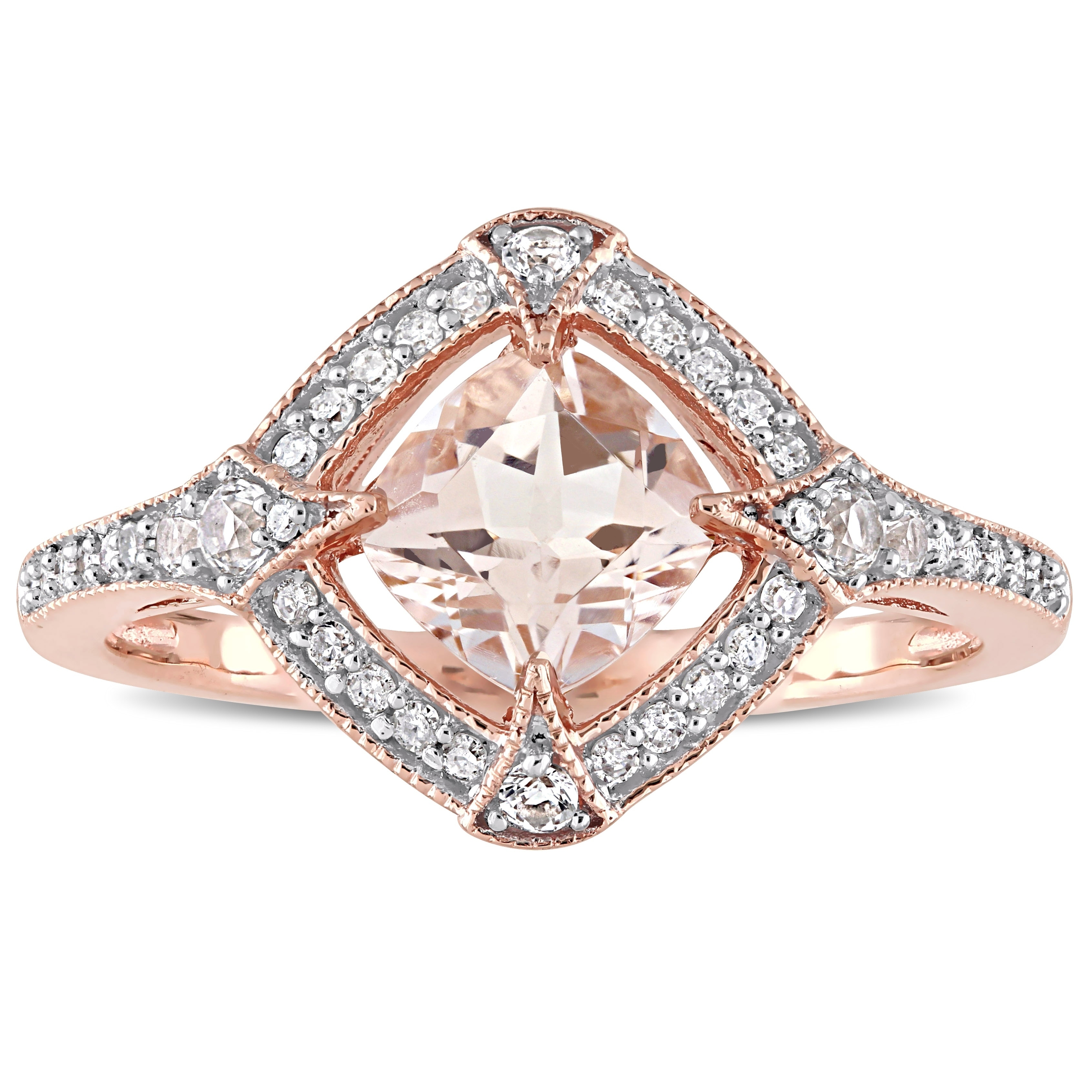 Size-5.25 1//8 cttw, G-H,I2-I3 Diamond Wedding Band in 10K Pink Gold