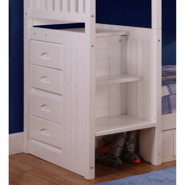 Shop American Furniture Solid Pine Staircase Twin Twin Bunk Bed