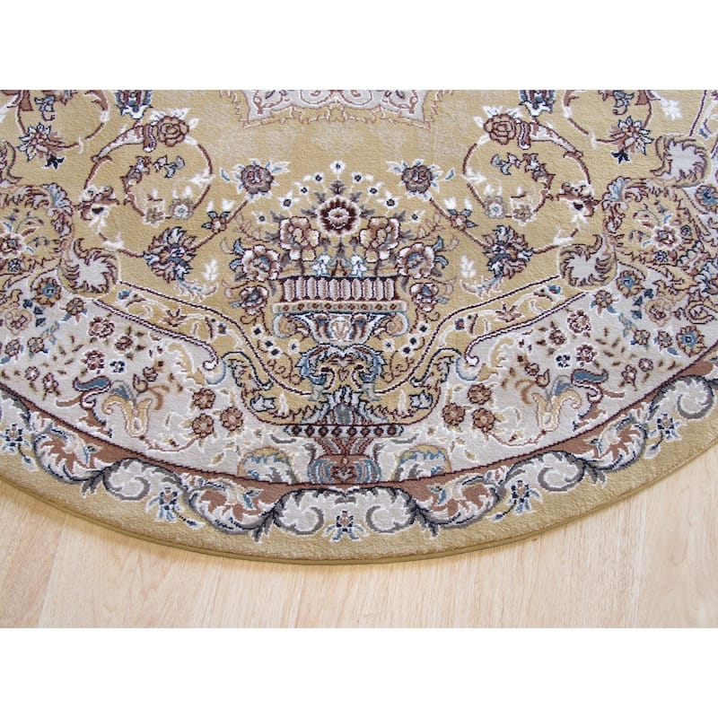 Gold Oriental Rug by , Luxurious and Elegant Area Rug for Enhancing the Sophistication of Your Living Room, Bedroom