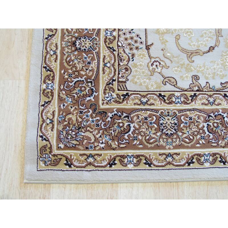 Gold Oriental Rug by , Luxurious and Elegant Area Rug for Enhancing the Sophistication of Your Living Room, Bedroom