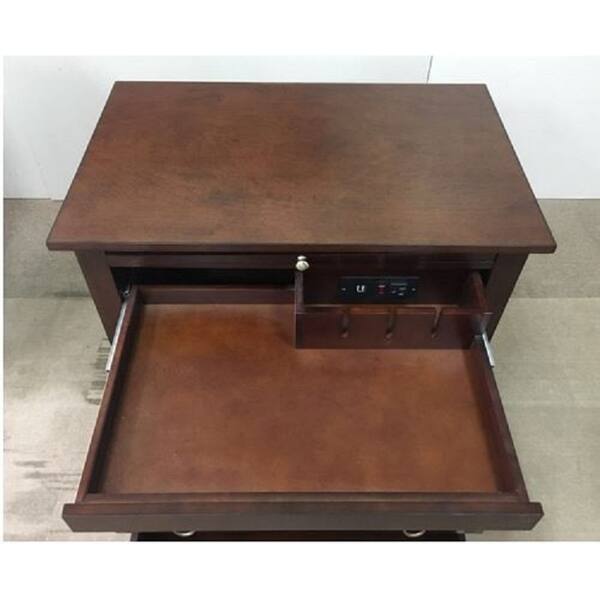 Shop Madison Nightstand With Usb Charging Station In Espresso Overstock 24016667