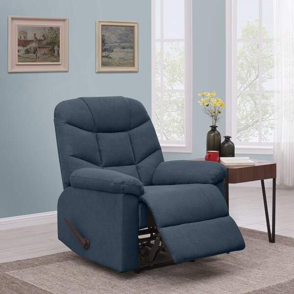 Shop ProLounger Medium Blue Velvet Wall Hugger Recliner Chair - On Sale
