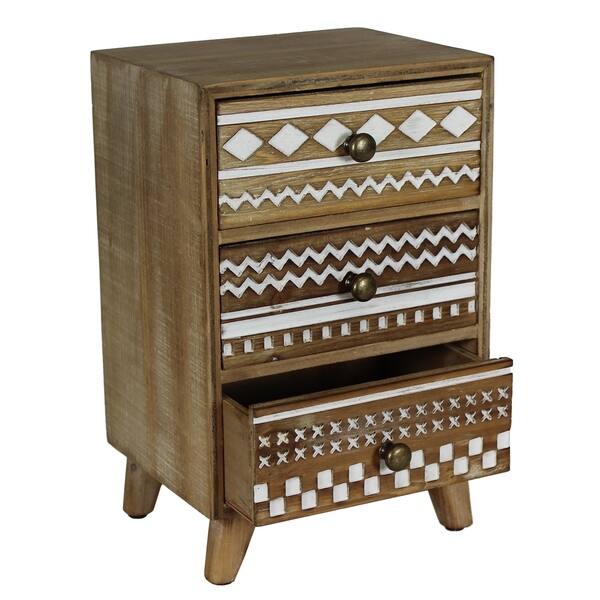 Shop Farmhouse Handcrafted 3 Drawer Wood Jewelry Box Free