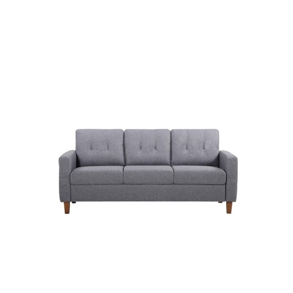 Us Pride Furniture Rossetti Grey Fabric Upholstered Mid Century Us Pride Furniture Rossetti Grey Fabric Upholstered Mid Century Tufted Sofa