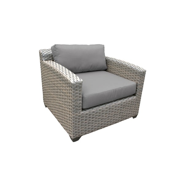 Shop TK Classics Florence Grey Resin Wicker/Aluminum Club ...