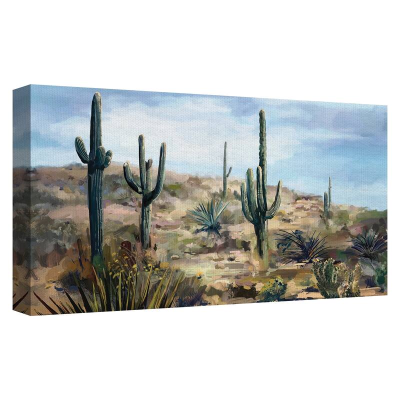 Masterpiece Art Gallery Desert Cactus Vista by Studio Arts Canvas Art Print