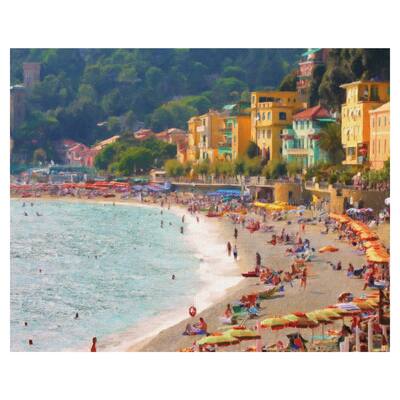Masterpiece Art Gallery Coastal Italia I Italian Coast by Graffi-tee Studio Canvas Art Print - Multi-color