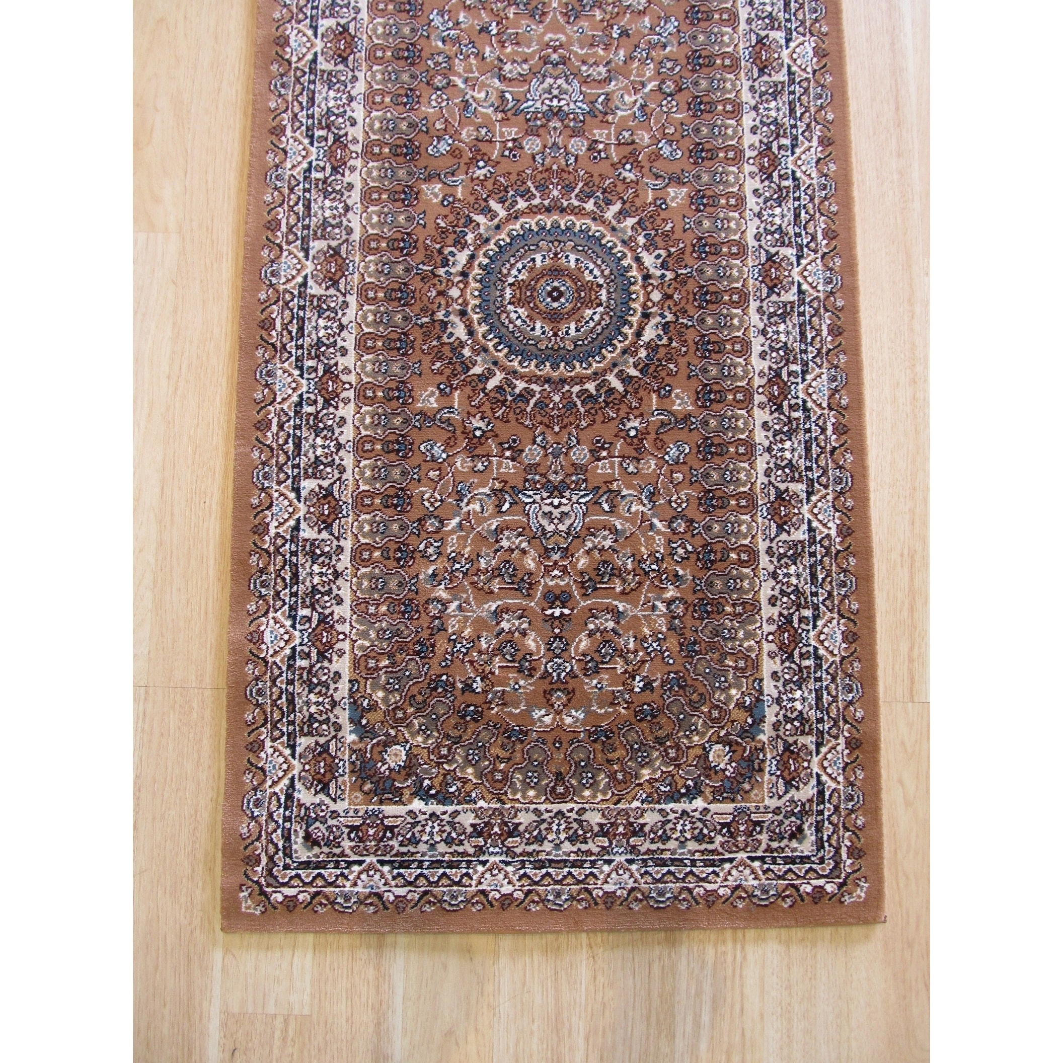 Rust Traditional Oriental Tabriz Rug