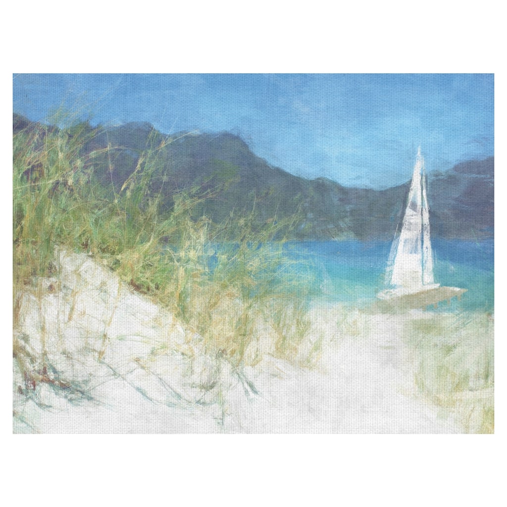 Masterpiece Art Gallery Yacht Waiting At The Coast By Noah Bay Canvas Art Print - Multi-color