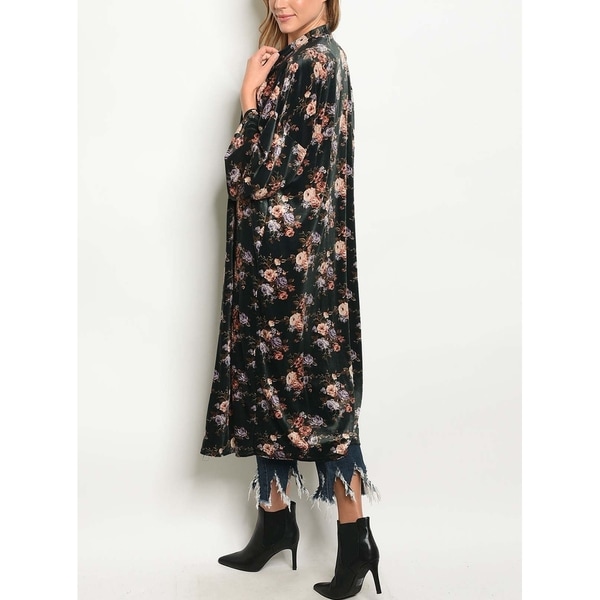 velvet maxi cardigan