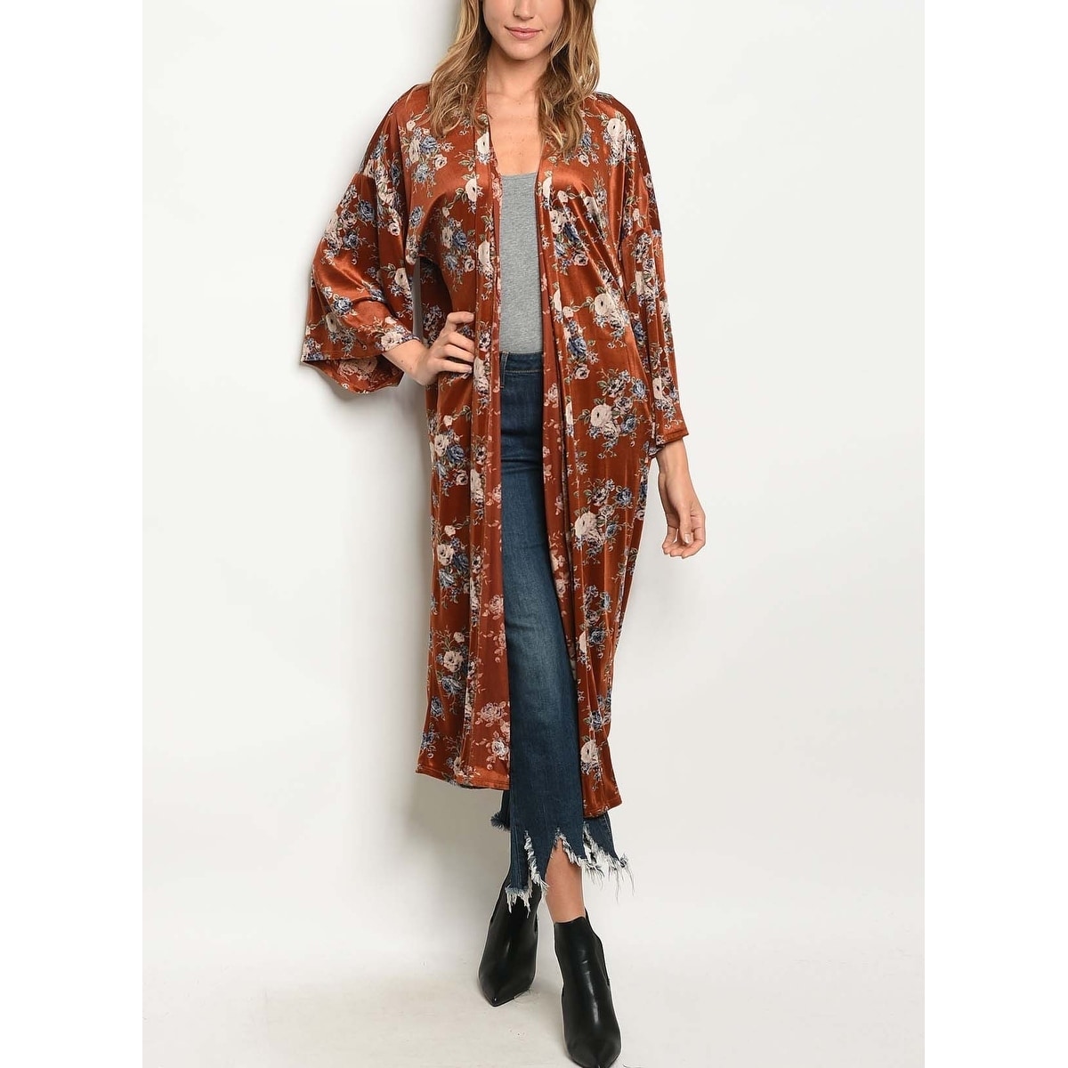 velvet maxi cardigan