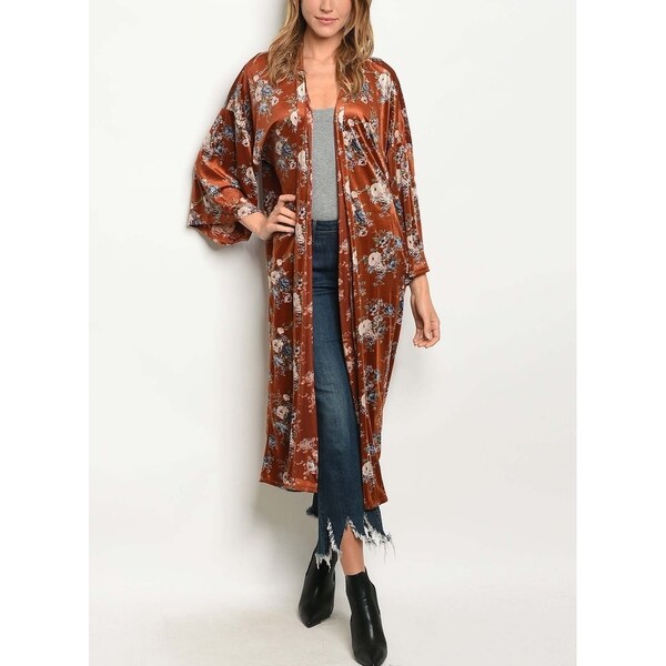 velvet maxi kimono