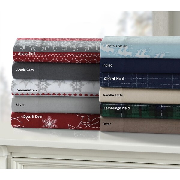 Cozy and Ultra-Soft Flannel Deep Pocket Sheet Set with Oversized Flat
