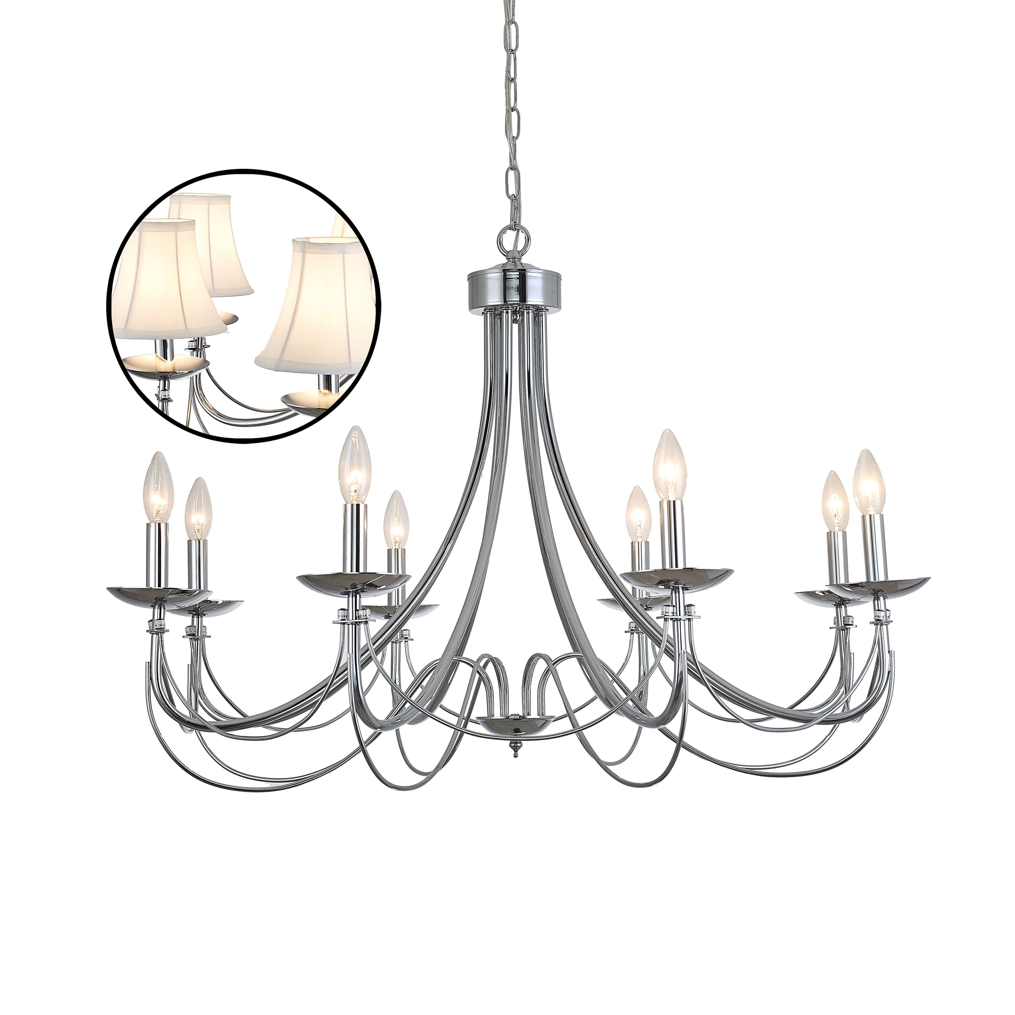 Calloway Hill Iron 8-light Chrome Chandelier - Chandeliers For Bedrooms by Overstock.com