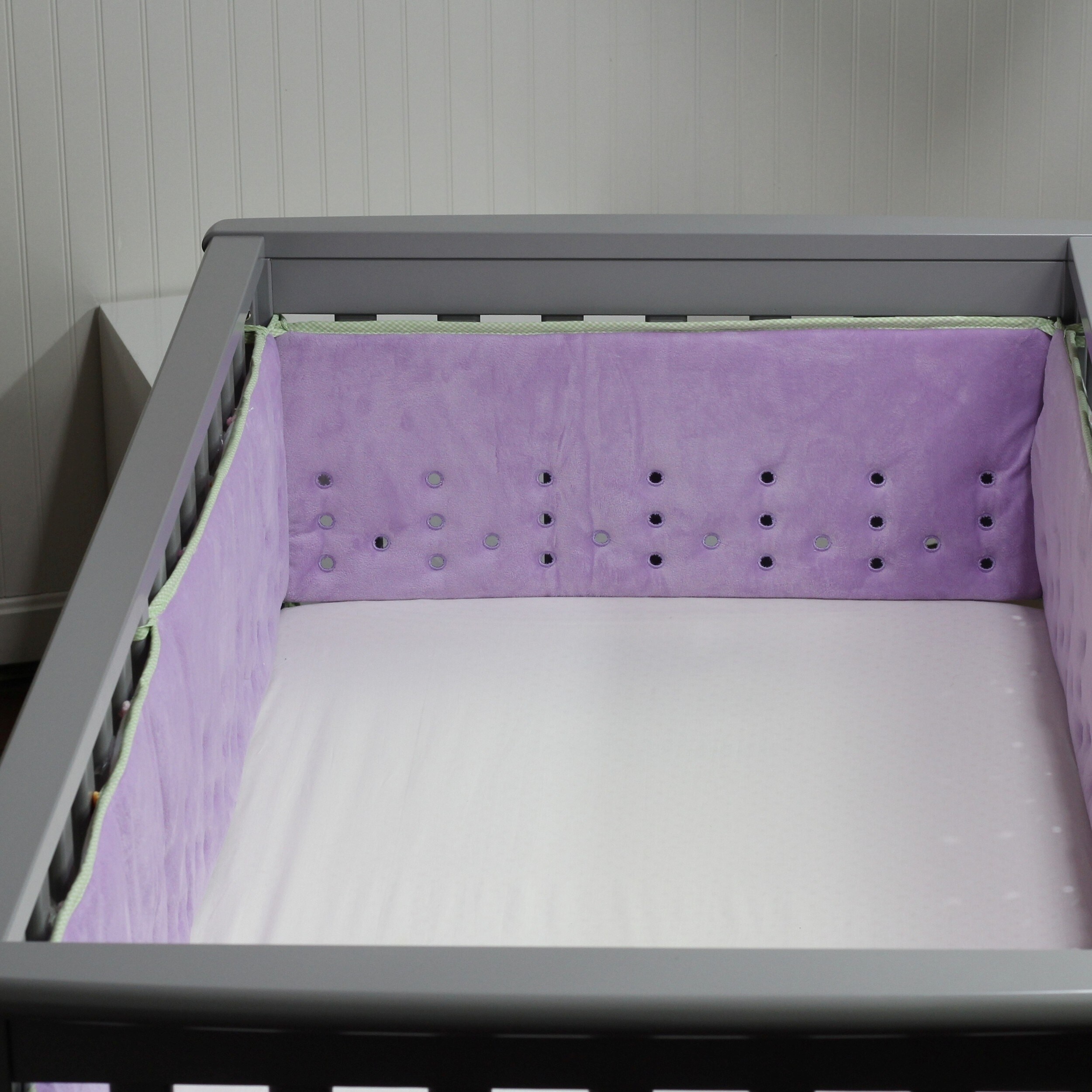 Shop Open Air Vented Crib Bumper Or Liner Lilac Confetti On