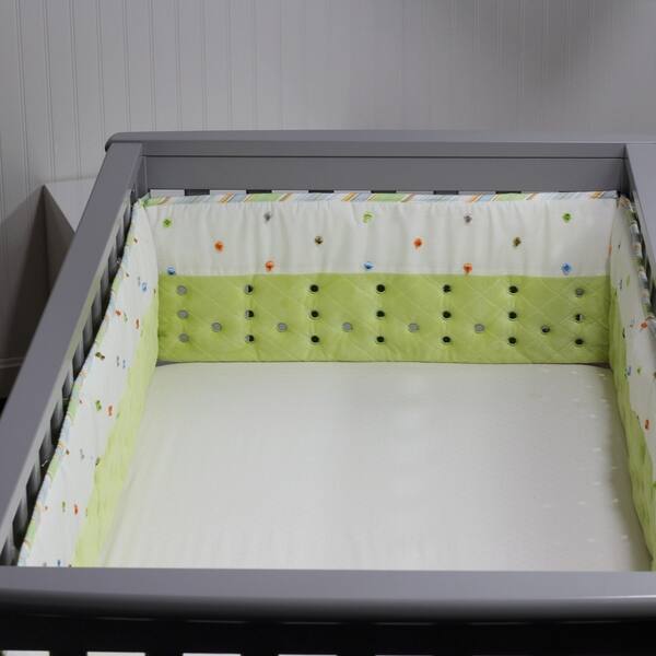 Shop Open Air Vented Crib Bumper Or Liner Lime Confetti On Sale