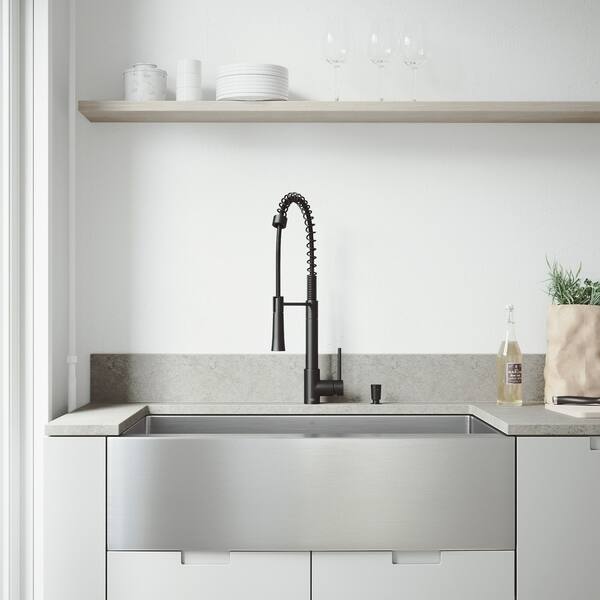 Shop Vigo All In One 36 Bedford Stainless Steel Farmhouse Kitchen