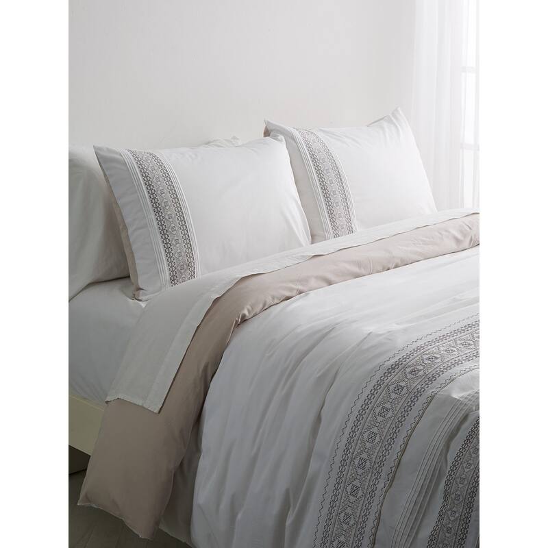 Broderie ensemble housse de couette Collection Cheyenne Embroidery Duvet Set