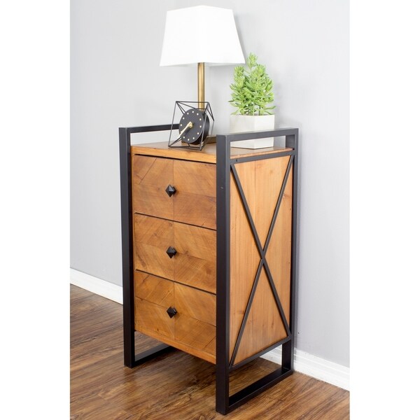 end table with lamp and drawer