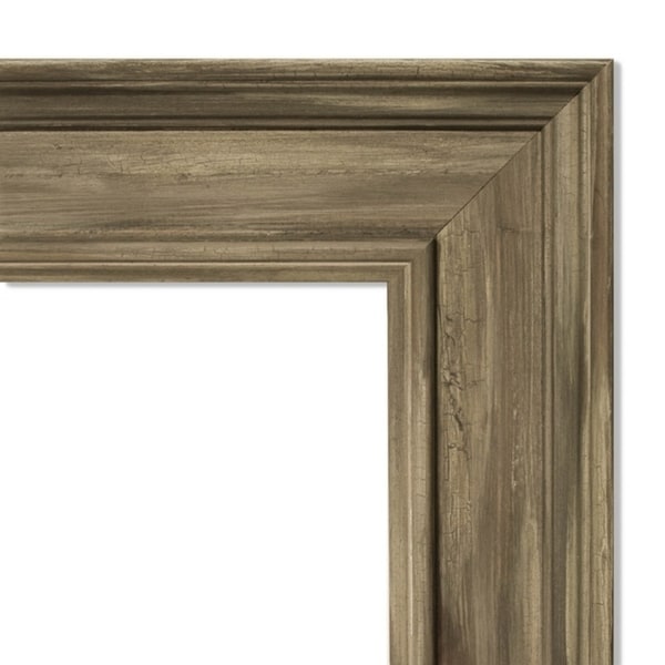 Wall Mirror, Alexandria Greywash - Green/Brown