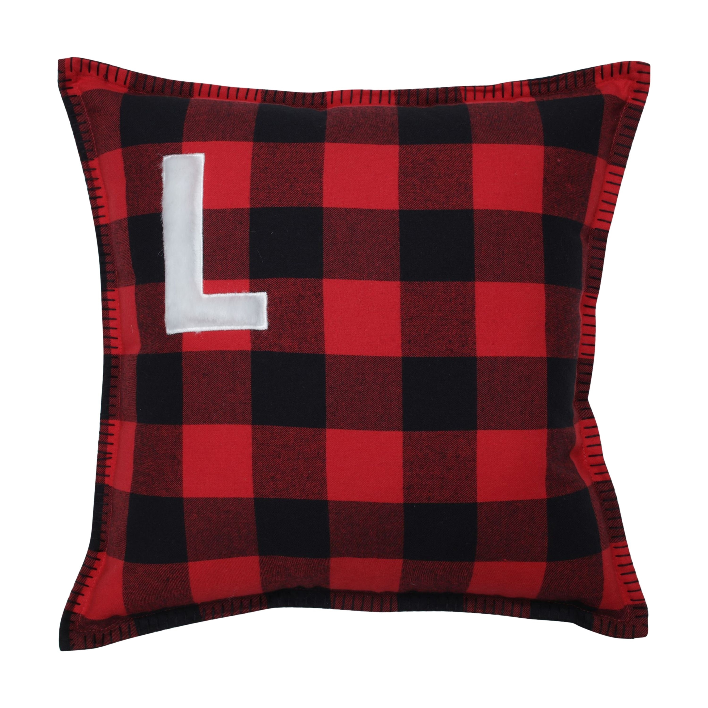 Red and Tan Pillow Covers Plaid Buffalo Check Stars Solid 